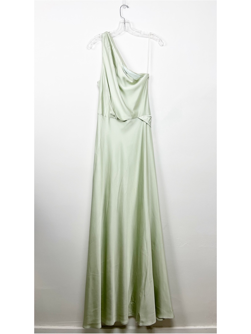 A.L.C. Aster One-Shoulder Gown in Spearmint 8 - Picture 9 of 10